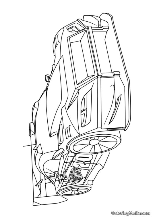 Auto Sportiva Hot Wheels - Pagina da Colorare