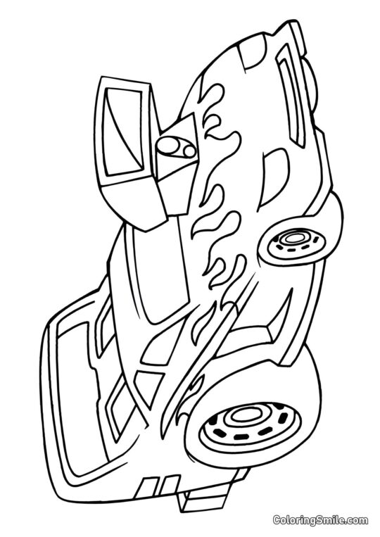 Auto Selvaggia Hot Wheels - Pagina da Colorare