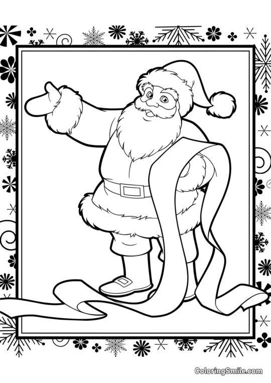 Babbo Natale di Dora l’esploratrice Babbo Natale di Dora l’esploratrice - Pagina da Colorare