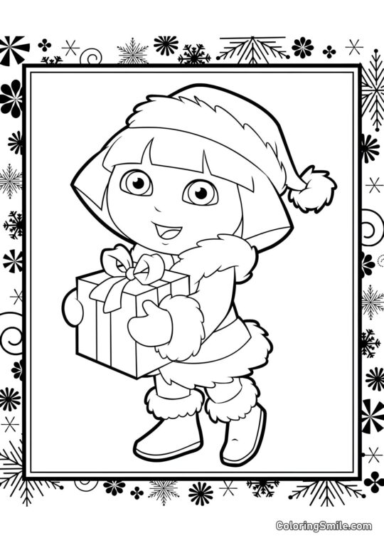 Dora l’esploratrice e Capodanno Dora l’esploratrice e Capodanno - Pagina da Colorare
