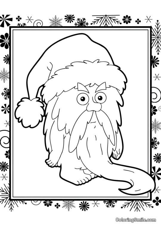 Ritratto di Nonno Gelo Ritratto di Nonno Gelo - Pagina da Colorare