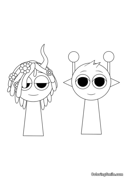 Sprunki Vineria e Simon Sprunki Vineria e Simon - Pagina da Colorare