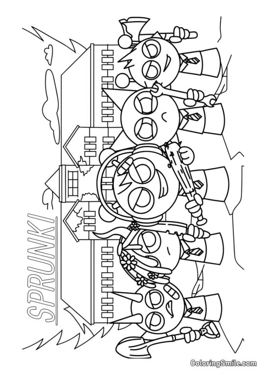 Sprunki con Armi Sprunki con Armi - Pagina da Colorare
