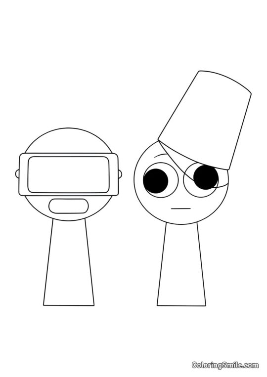 Sprunki Garnold e Brud Sprunki Garnold e Brud - Pagina da Colorare