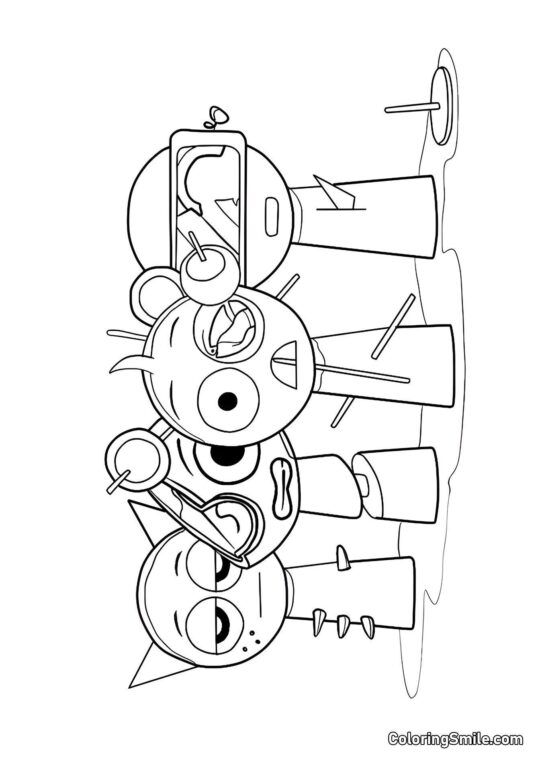 Nuovo Sprunki Spaventoso Nuovo Sprunki Spaventoso - Pagina da Colorare