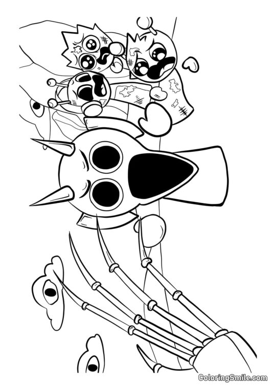 Horror Sprunki Derpl con Amici Horror Sprunki Derpl con Amici - Pagina da Colorare