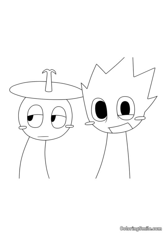 Sprunki Klyukr e OVAKS Sprunki Klyukr e OVAKS - Pagina da Colorare