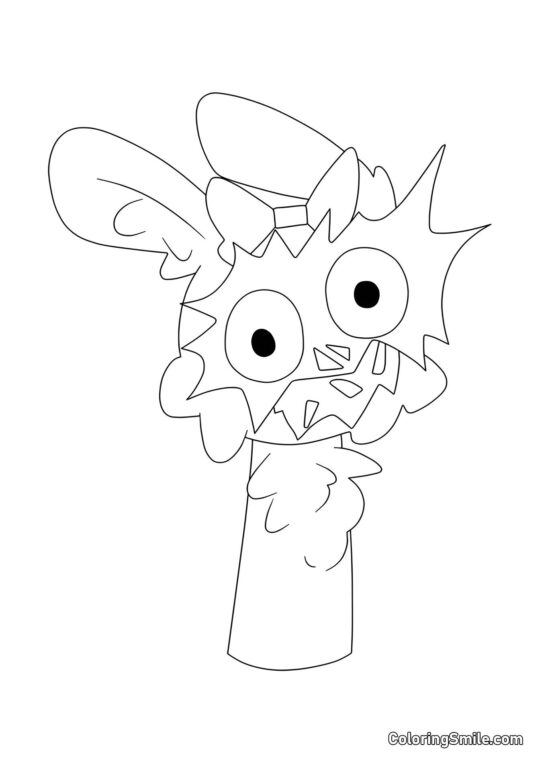 Horror Sprunki Pinky Horror Sprunki Pinky - Pagina da Colorare