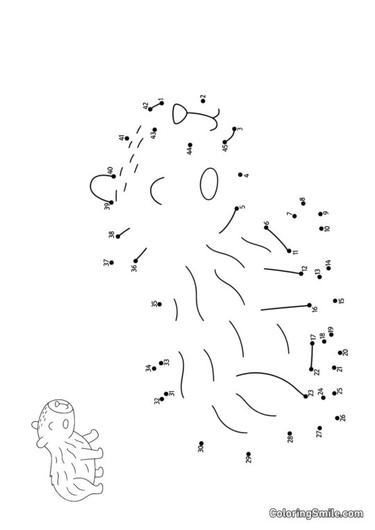 Capibara a pois - Pagina da Colorare