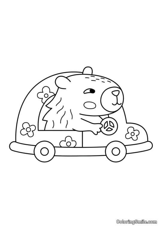 Capibara pacifista - Pagina da Colorare