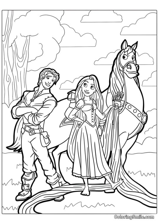 Personaggi del film Rapunzel Personaggi del film Rapunzel - Pagina da Colorare