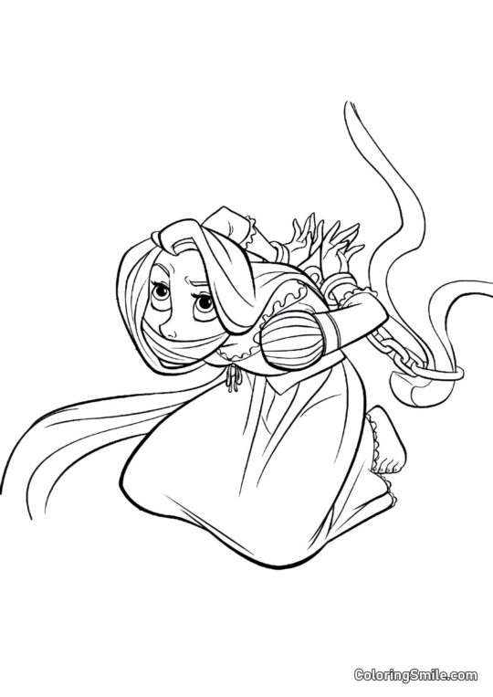 Rapunzel legata Rapunzel legata - Pagina da Colorare