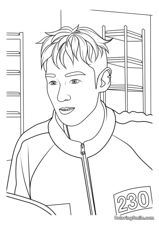 Giocatore 230 (Thanos) di Squid Game 2 - Pagina da Colorare