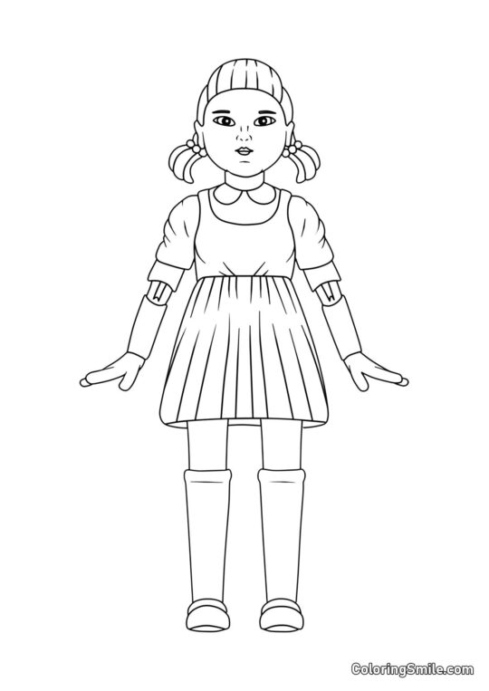 Bambola di Squid Game - Pagina da Colorare