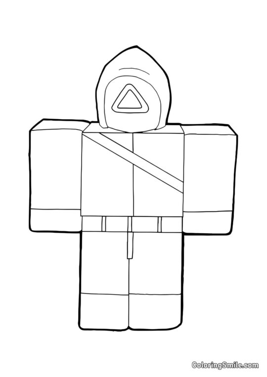 Soldato Roblox Squid Game - Pagina da Colorare