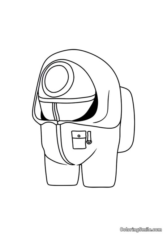 Among Us in stile Squid Game - Pagina da Colorare