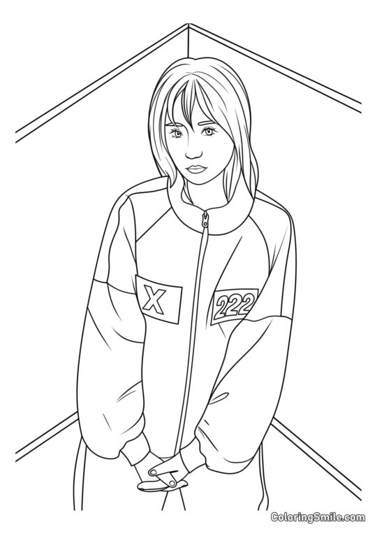 Giocatore 222 di Squid Game 2 - Pagina da Colorare