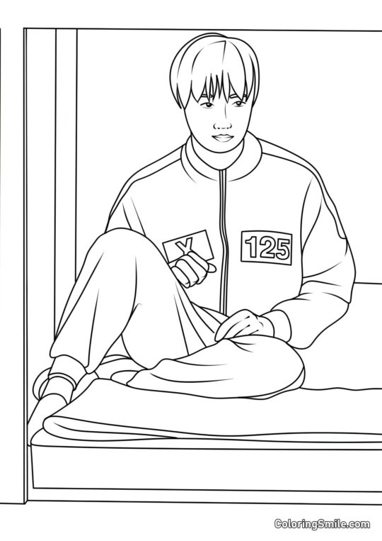 Giocatore 125 di Squid Game 2 - Pagina da Colorare
