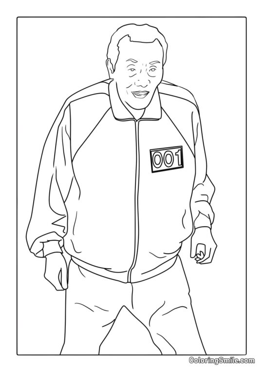 Giocatore 001 di Squid Game - Pagina da Colorare