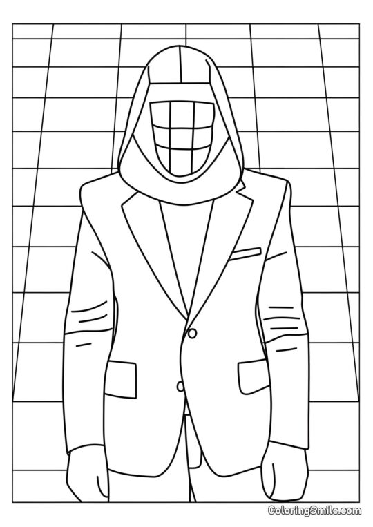 Host di Squid Game - Pagina da Colorare