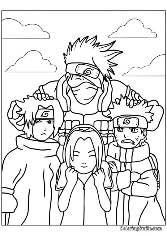 Settimo Team Naruto - Pagina da Colorare