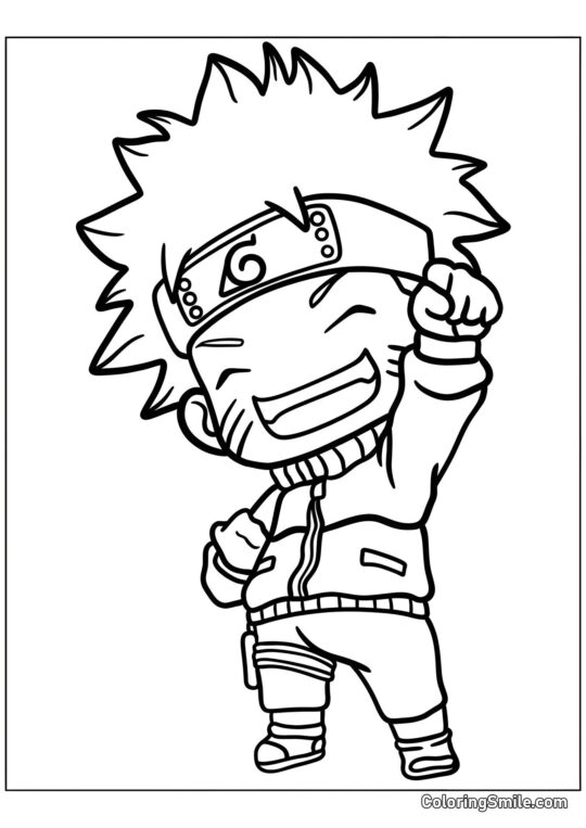 Chibi Naruto - Pagina da Colorare