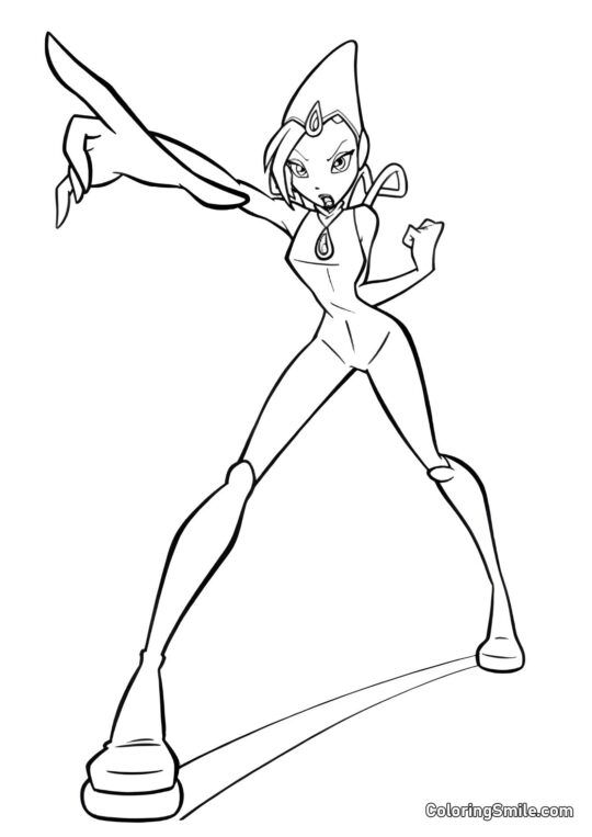 Tecna Attacca - Pagina da Colorare