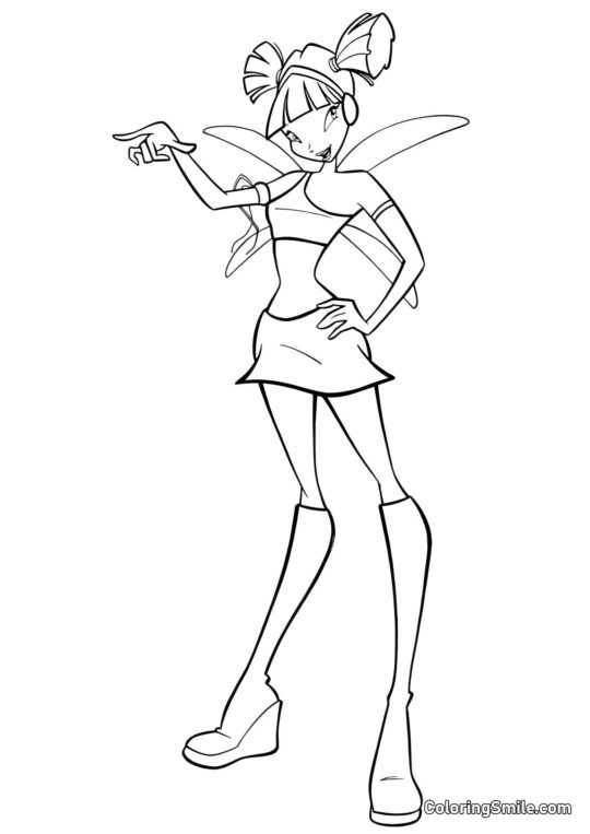 Musa Ama la Musica - Pagina da Colorare