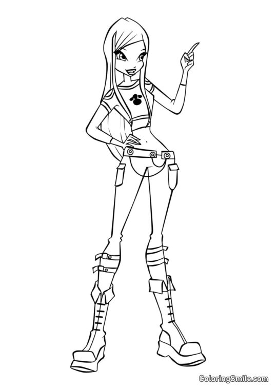 Fata Animale Roxy - Pagina da Colorare