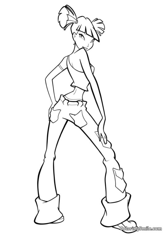 Musa in Tutta la Sua Gloria - Pagina da Colorare