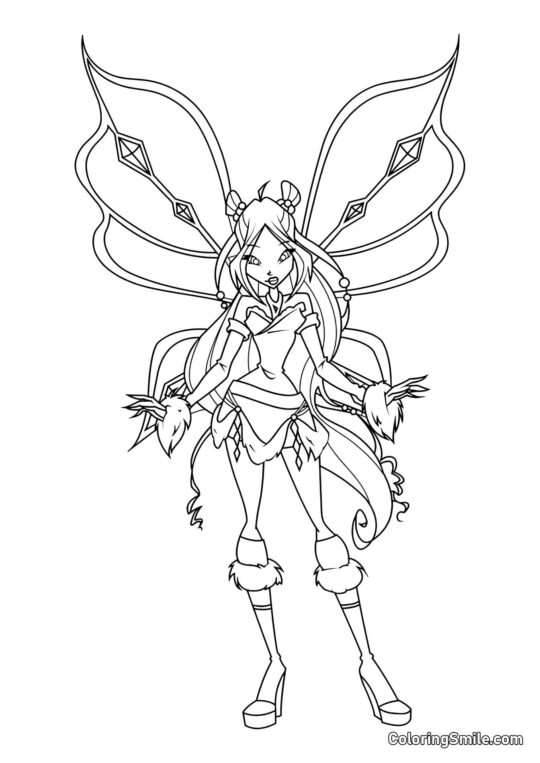 Winx Flora Lovix - Pagina da Colorare