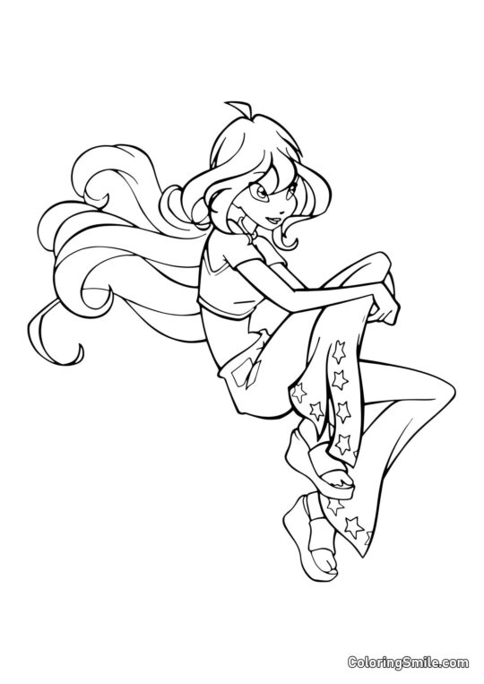 Bloom in Contemplazione - Pagina da Colorare