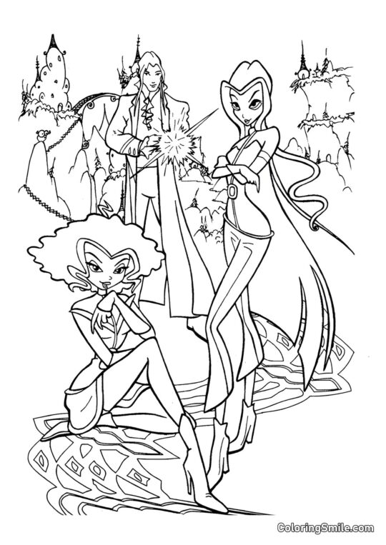 Il Piano Astuto delle Trix - Pagina da Colorare