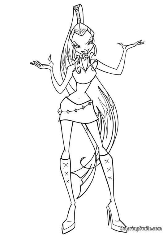 Strega Trix Icy - Pagina da Colorare