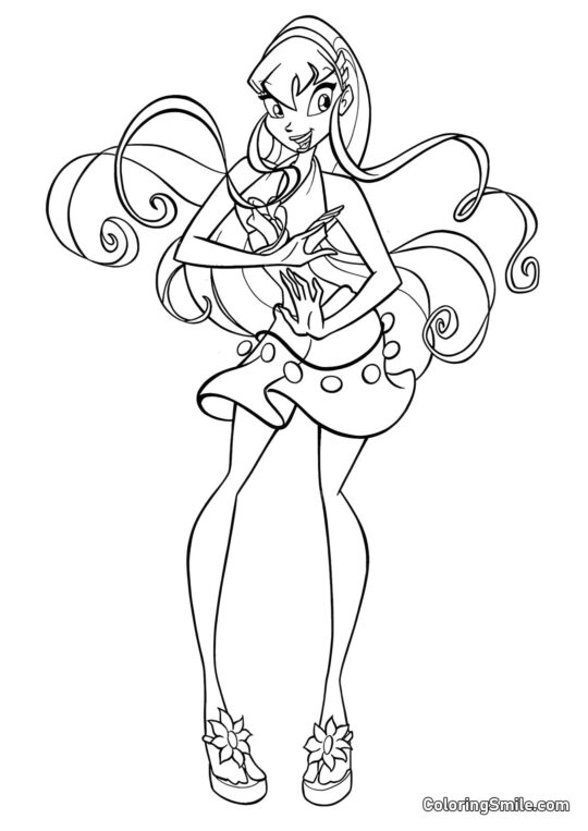 L’Outfit di Stella - Pagina da Colorare