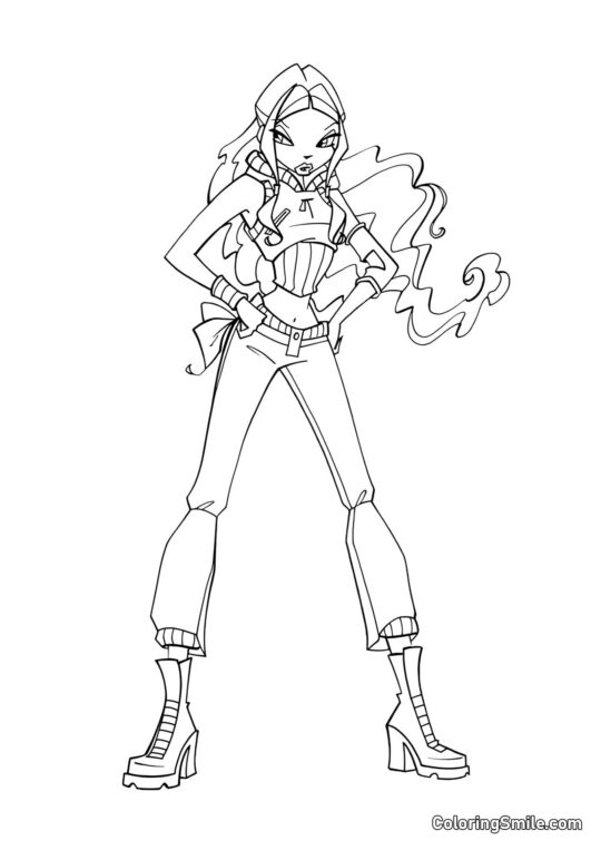 Layla Sospettosa - Pagina da Colorare