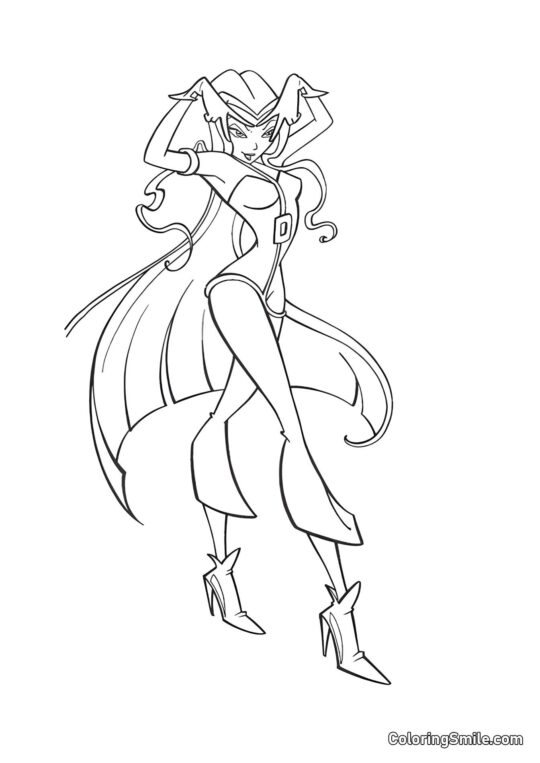 Darcy Usa la Sua Magia - Pagina da Colorare