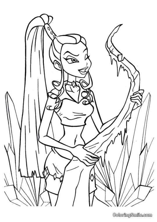 Icy Soddisfatta di Sé Stessa - Pagina da Colorare