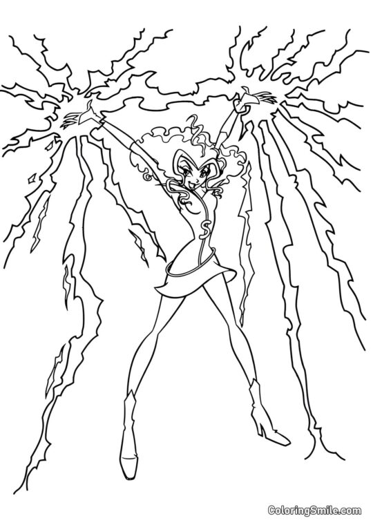 Stormy – Strega delle Tempeste - Pagina da Colorare