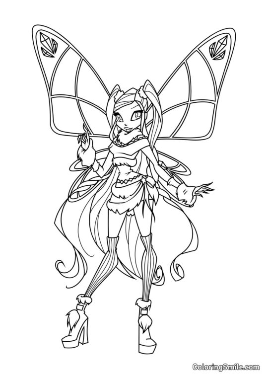 Winx Stella Lovix - Pagina da Colorare