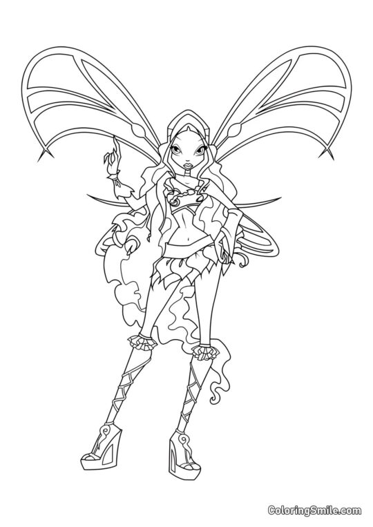 Layla Sophix a Pieno Raggio - Pagina da Colorare