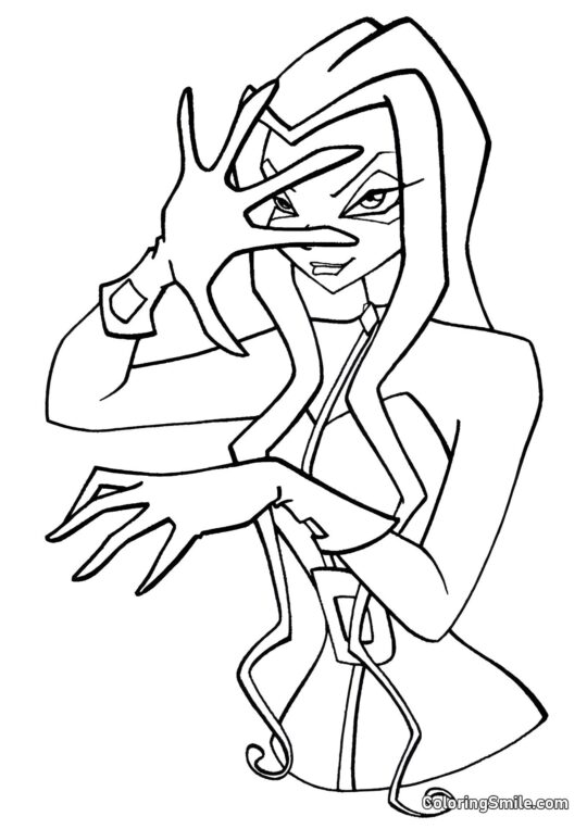 Strega Darcy - Pagina da Colorare