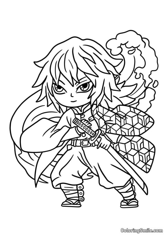 Giyu Tomioka - Pagina da Colorare