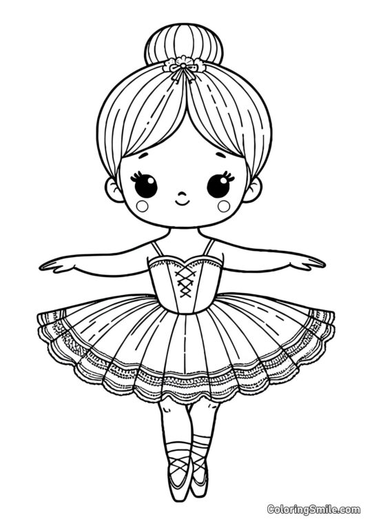 Bambola Ballerina Bambola Ballerina - Pagina da Colorare