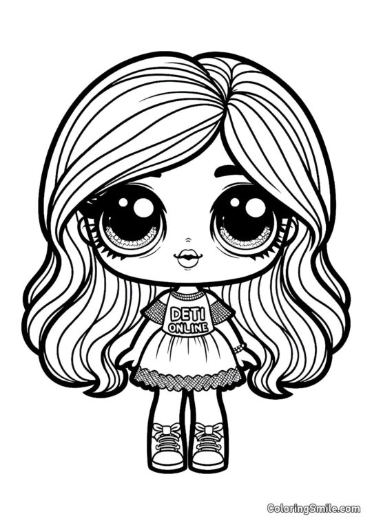 Bambola in Stile LOL OMG Bambola in Stile LOL OMG - Pagina da Colorare