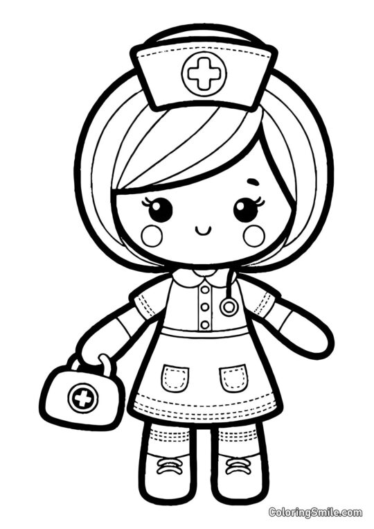 Bambola Infermiera Bambola Infermiera - Pagina da Colorare