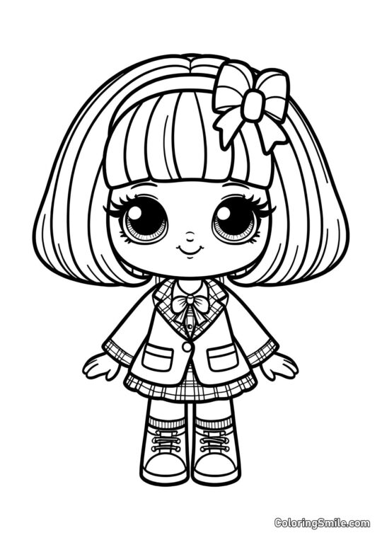 Bambola Scolara Bambola Scolara - Pagina da Colorare