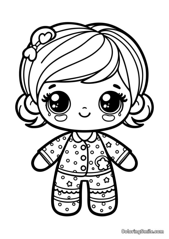 Bambola in Pigiama Bambola in Pigiama - Pagina da Colorare