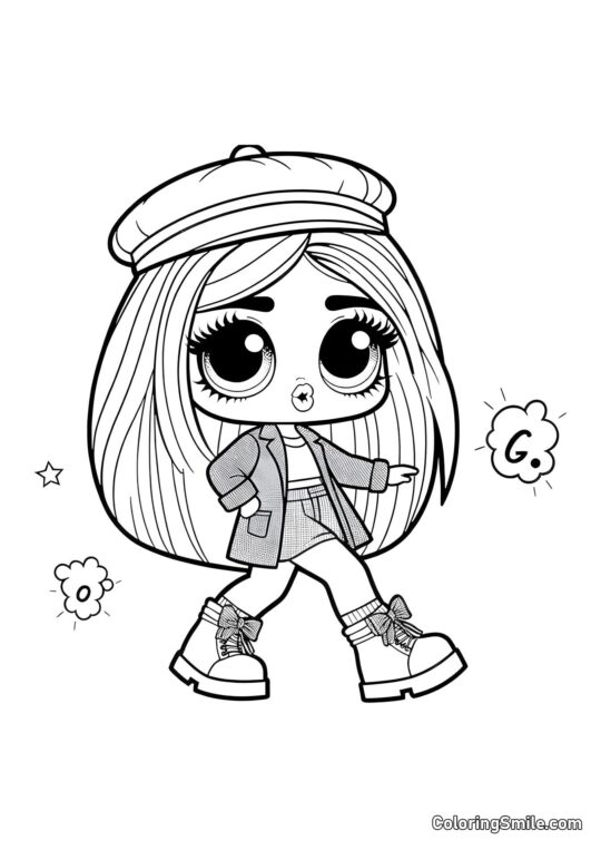 Bambola Scolara LOL Bambola Scolara LOL - Pagina da Colorare