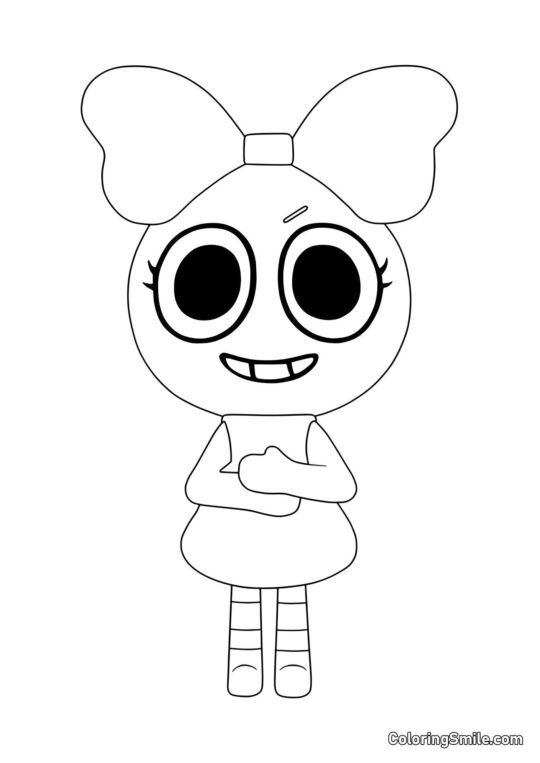 Poppy dal Mondo di Dendy Poppy dal Mondo di Dendy - Pagina da Colorare